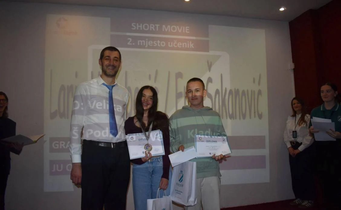 Kratki film učenika OŠ “Podzvizd” nagrađen na kantonalnom takmičenju “Stars of English”