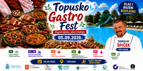 U subotu, 05. septembra “Topusko Gastro Fest 2026.”