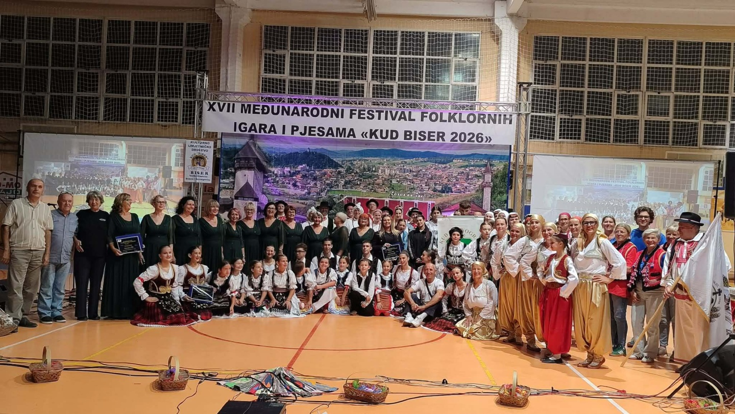 KUD „Biser“ domaćin XVII Međunarodnog festivala folklornih igara „KUD Biser 2026“